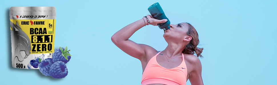 BCAA 8.1.1 ZERO Vegan 500gr saveur Kiwi - Poire 